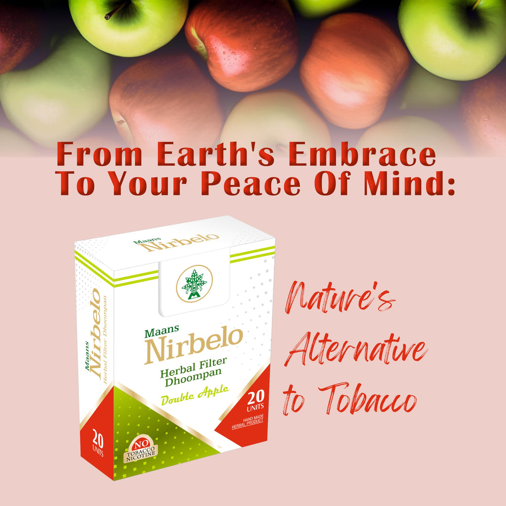 Nirbelo brand logo on pack reinforces a trusted alternative to traditional cigarettes.