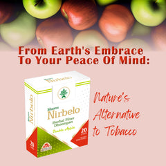 Nirbelo brand logo on pack reinforces a trusted alternative to traditional cigarettes.