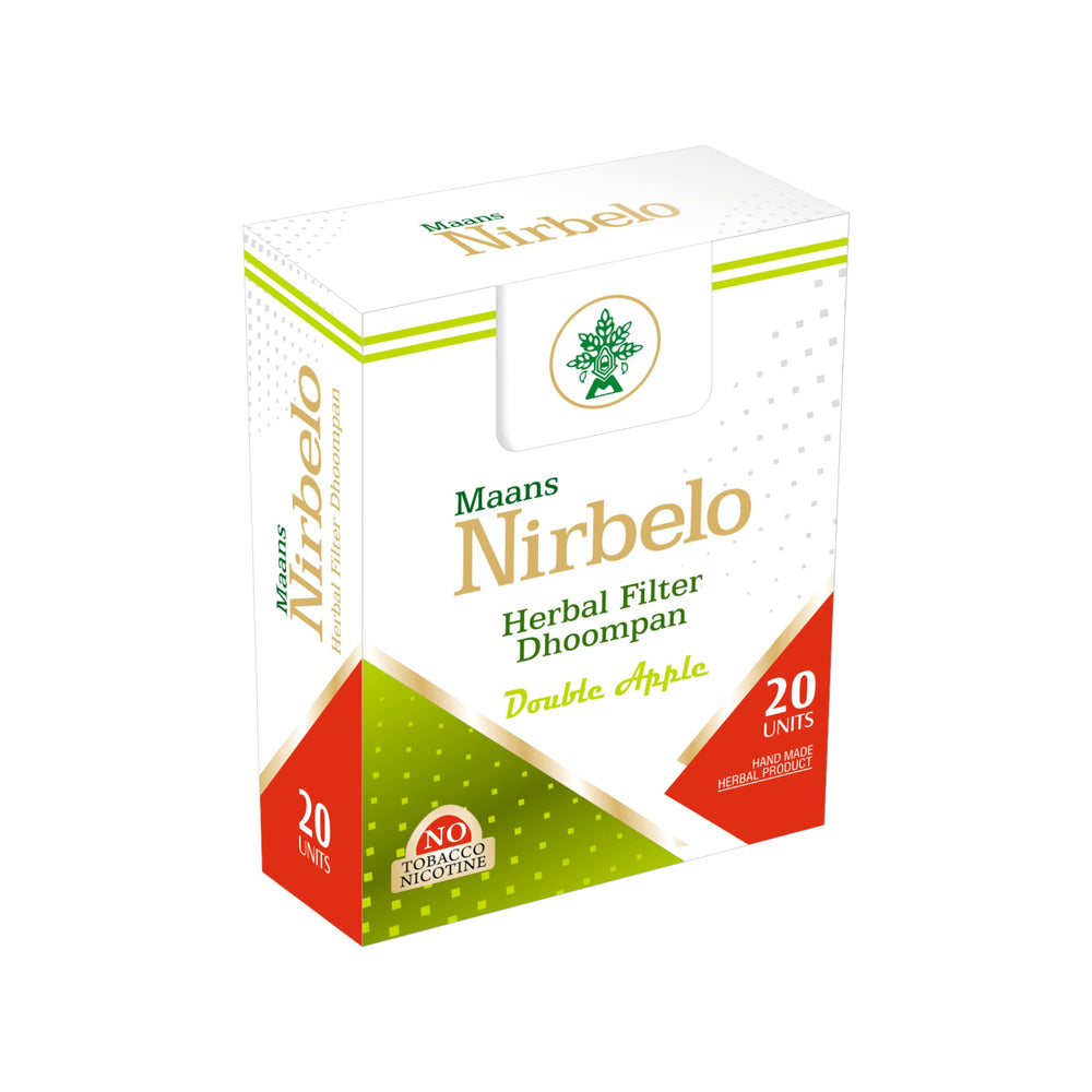 Nirbelo Double Apple flavor closeup reveals sweet-tart notes in a nicotine-free alternative.