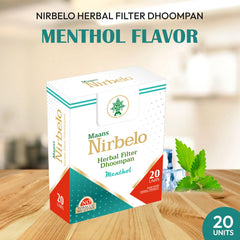 Nirbelo Herbal Cigarettes Handpicked Herbs close-up reveals premium herb blend.