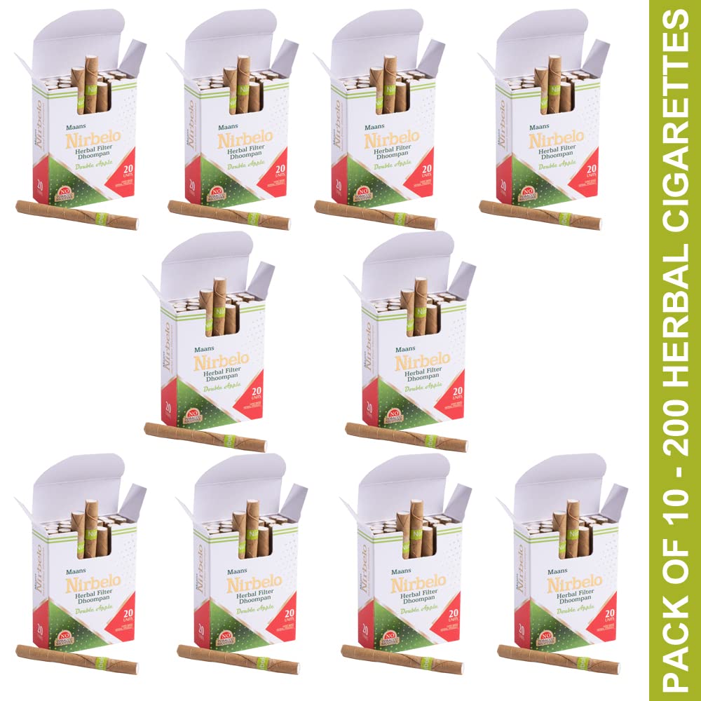 Nirbelo Herbal Filter Dhoompan pack box highlights a tobacco-free, cleaner ritual.