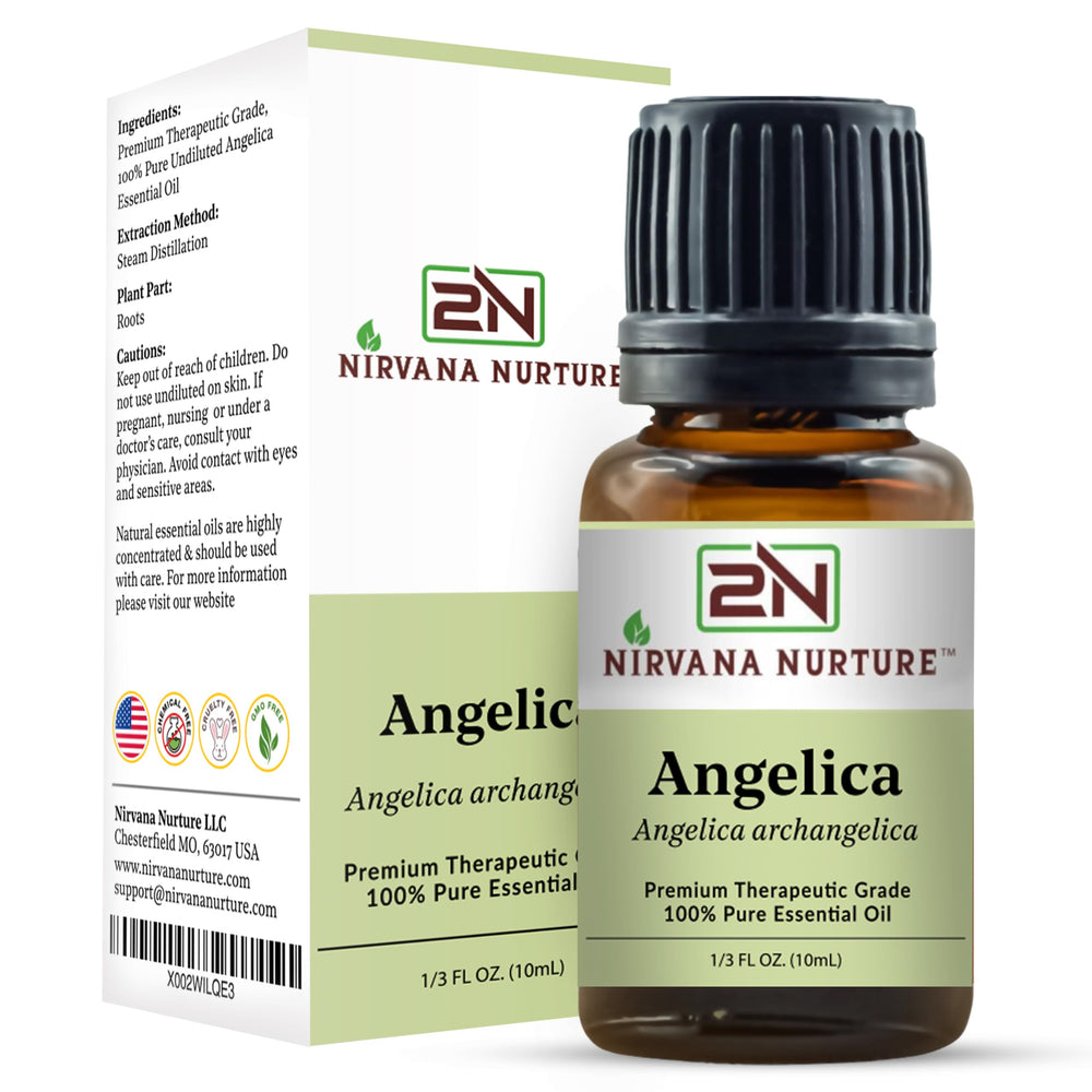 Angelica oil in a relaxing bath scene for unwinding routines