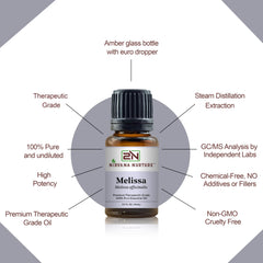 Melissa oil being added to a bath for a relaxing soak with Nirvana Nurture.