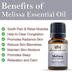 Close up of Nirvana Nurture Melissa oil dropper showing pure oil quality.