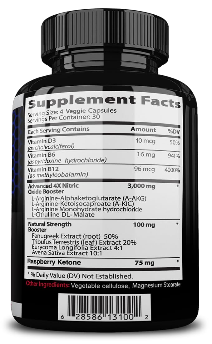 NITROCUT capsules close-up highlighting convenient 120-count packaging for sustained workouts