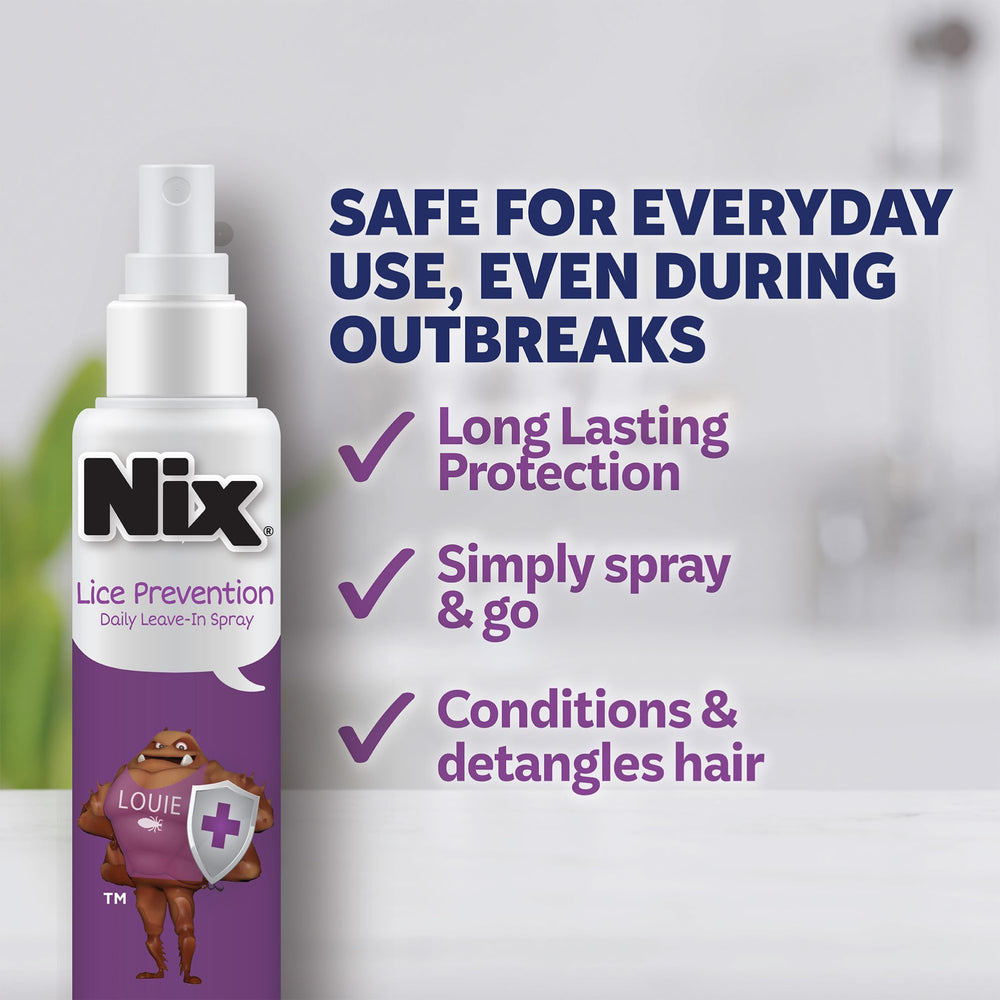 Nix Lice Prevention Daily Leave-In Spray provides long-lasting deterrence