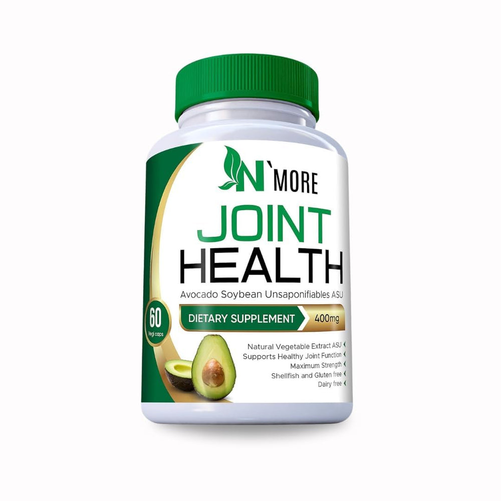 N'More avocado-soybean ASU bottle closeup for natural joint support