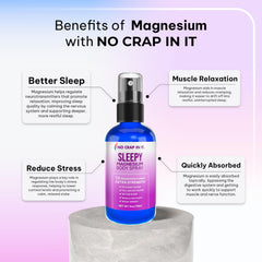 No Crap In It Sleepy Magnesium Spray foot application for relaxing evenings