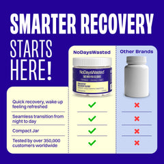 No Days Wasted DHM Detox label details herbs and vitamins for daily wellness.