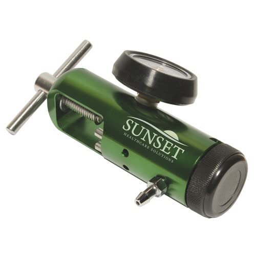 No Insurance Sunset Oxygen Regulator CGA 870 provides reliable 0-15 LPM flow.