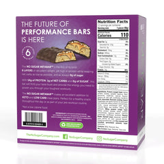 No Sugar META BAR chocolate coating highlights indulgent finish.