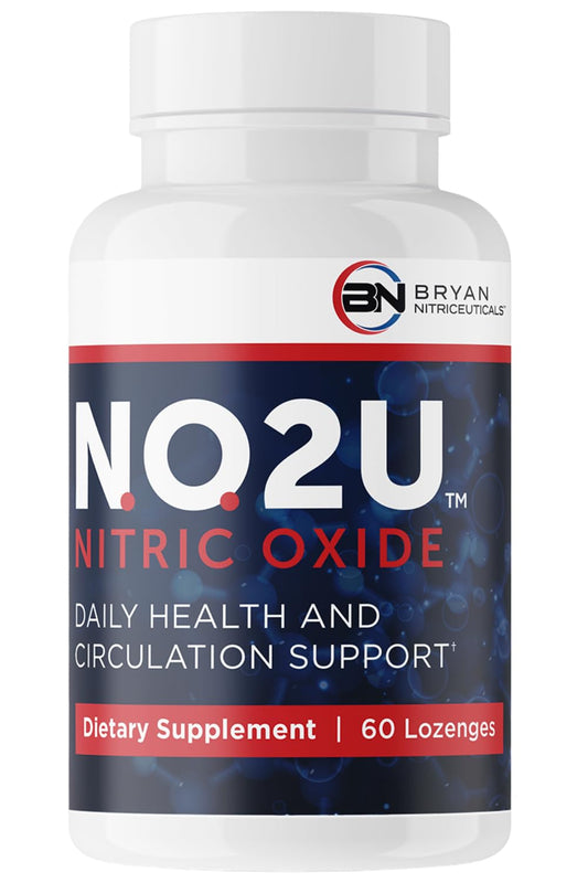 NO2U Bryan NITRICEUTICALS bottle front for daily wellness support.