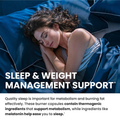 Closeup of Nobi Nutrition Night Time Fat Burner capsules for night use