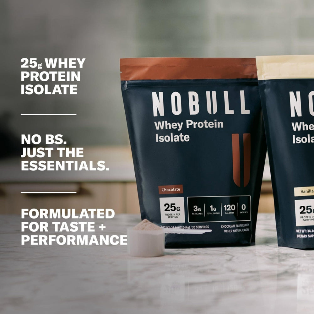 NOBULL clean-ingredient packaging communicates grass-fed sourcing and purity.