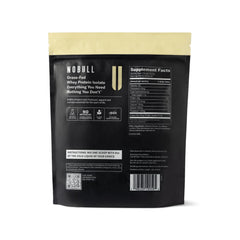 NOBULL grass-fed label close-up emphasizing clean ingredients and quality.