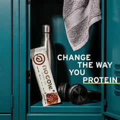 No Cow bar on-the-go snack, perfect for busy days and campus use.