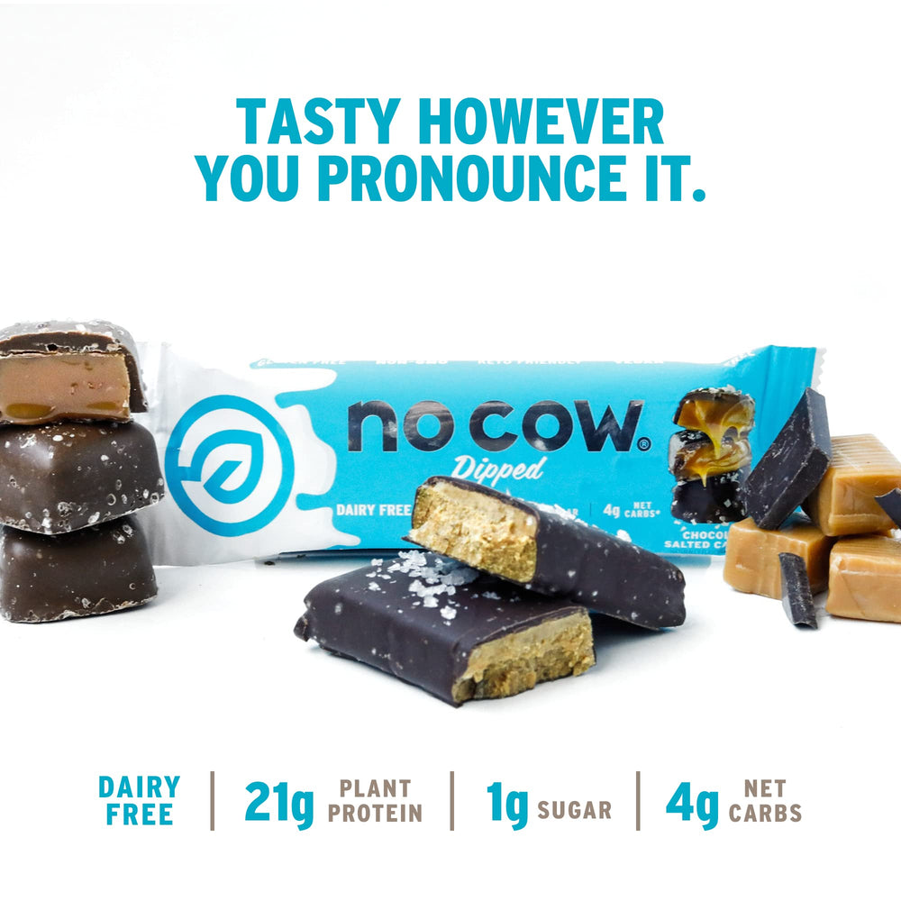 No Cow High Protein Bar keto-friendly, dairy-free snack option.