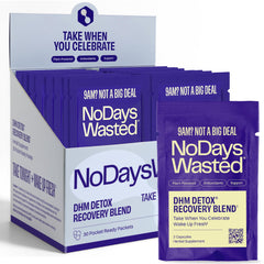 No Days Wasted DHM Detox night capsules for effortless bedtime support after celebration