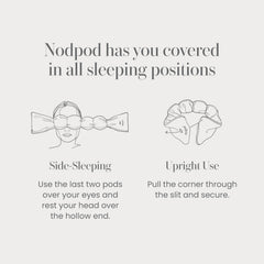 Nodpod soft velvet inner face adds cozy, comfortable bedtime vibes.
