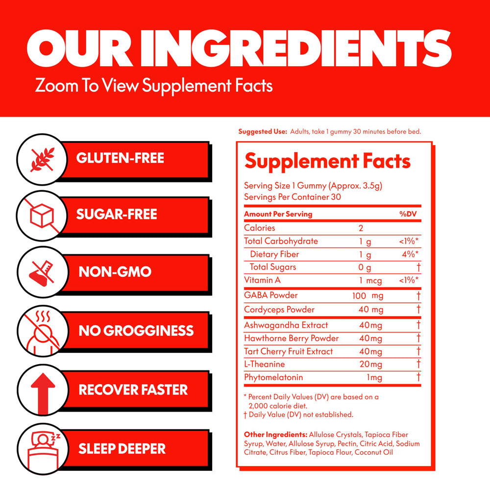NOKT Sleep Gummies include ashwagandha and cordyceps for calm evenings.