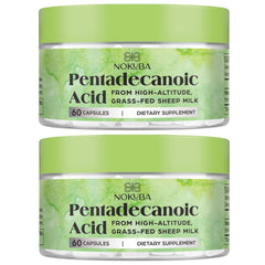Nokuba Pentadecanoic Acid 300mg bottle for daily supplementation.