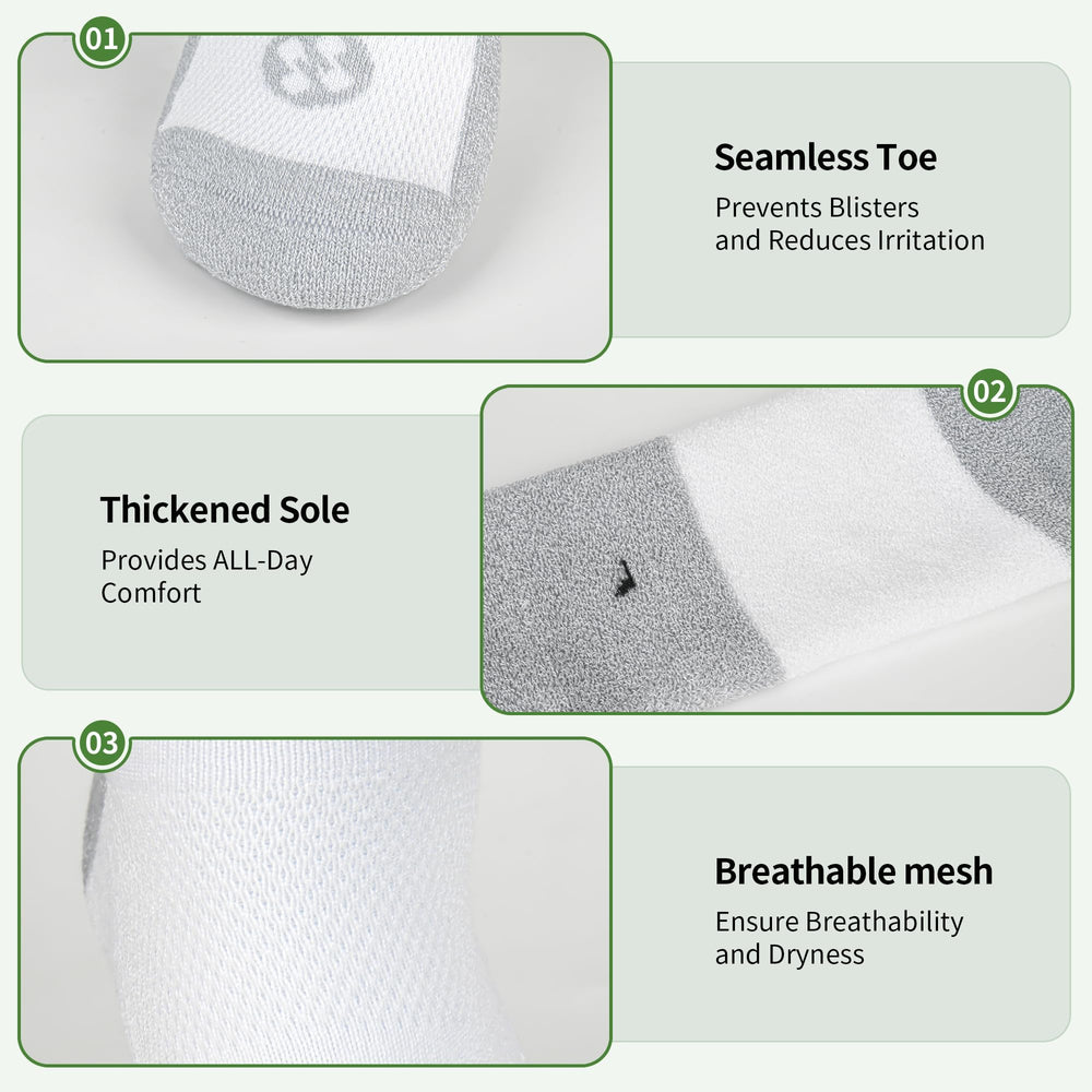 NOLUNT bamboo blend texture highlighting breathable fabric for dry feet.