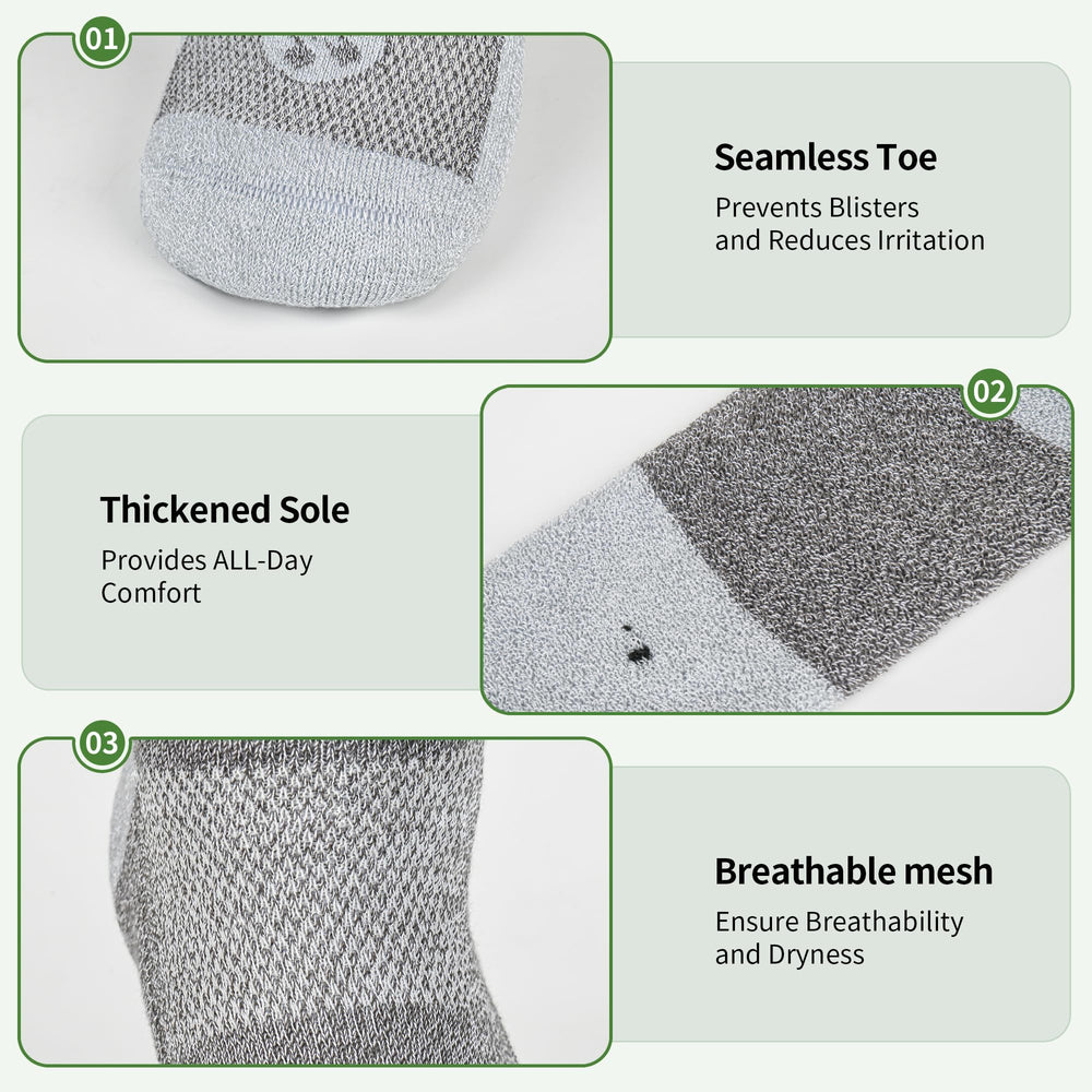NOLUNT diabetic socks cushioned-sole: extra warmth with less irritation during walks.