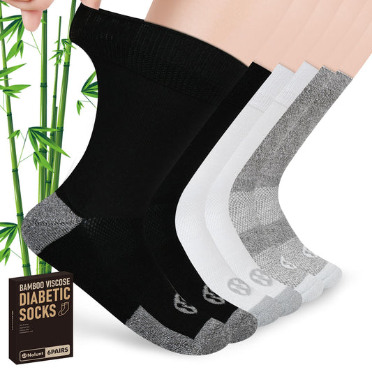 NOLUNT diabetic socks packaging: stylish box and gift-ready presentation for thoughtful care.