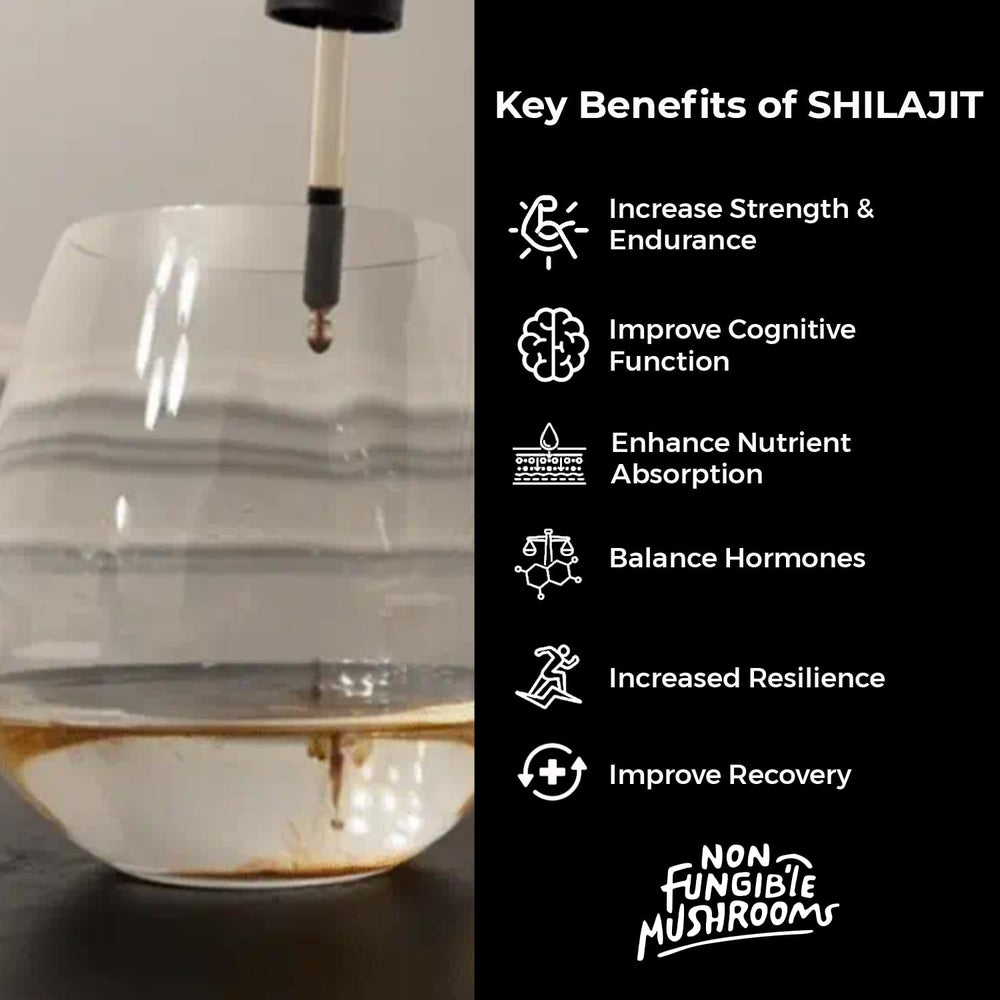 Daily ritual with Non Fungible Mushrooms Shilajit for stamina.