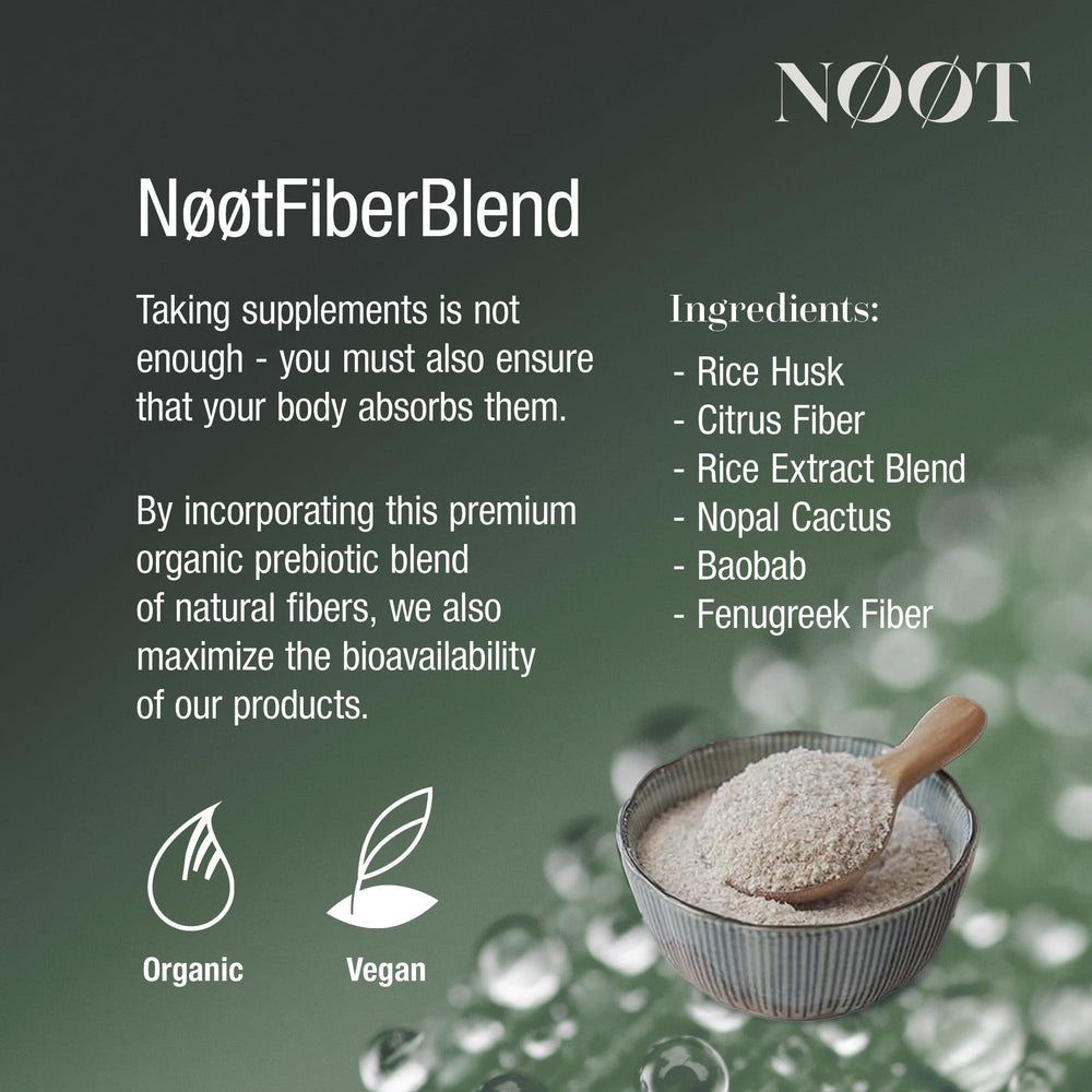 NØØT Cardio Care exterior shot highlighting natural ingredients and third-party testing seal.