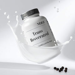 NOOT Trans-Resveratrol bottle pour demonstrates simple, regular dosing.