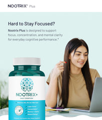Ingredients panel of Nootrix Brain Plus highlighting B vitamins for energy.