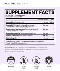 Nootrix Organic 5HTP Plus front package shot for mood and energy potential.