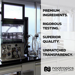 Nootropics Depot Cognance bottle top view shows secure seal for freshness