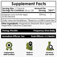 Nootropics Depot Ecklonia Cava capsules packaging detail emphasizing authenticity.