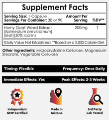 Nootropics Depot Horny Goat Weed packaging compact bottle ideal for regular use