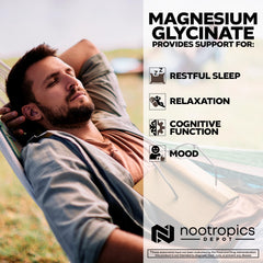 Pack of Nootropics Depot magnesium glycinate capsules emphasizing value