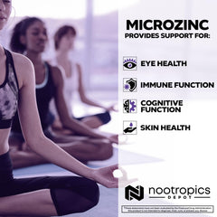 Nootropics Depot MicroZinc packaging demonstrates clear daily dosage.