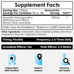 Nootropics Depot Sensoril 180-count bottle label for daily use