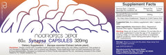 Nootropics Depot Synapsa Bacopa capsules closeup showing texture for daily cognitive support
