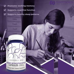 Pouring Uridine Monophosphate capsules for daily cognitive support