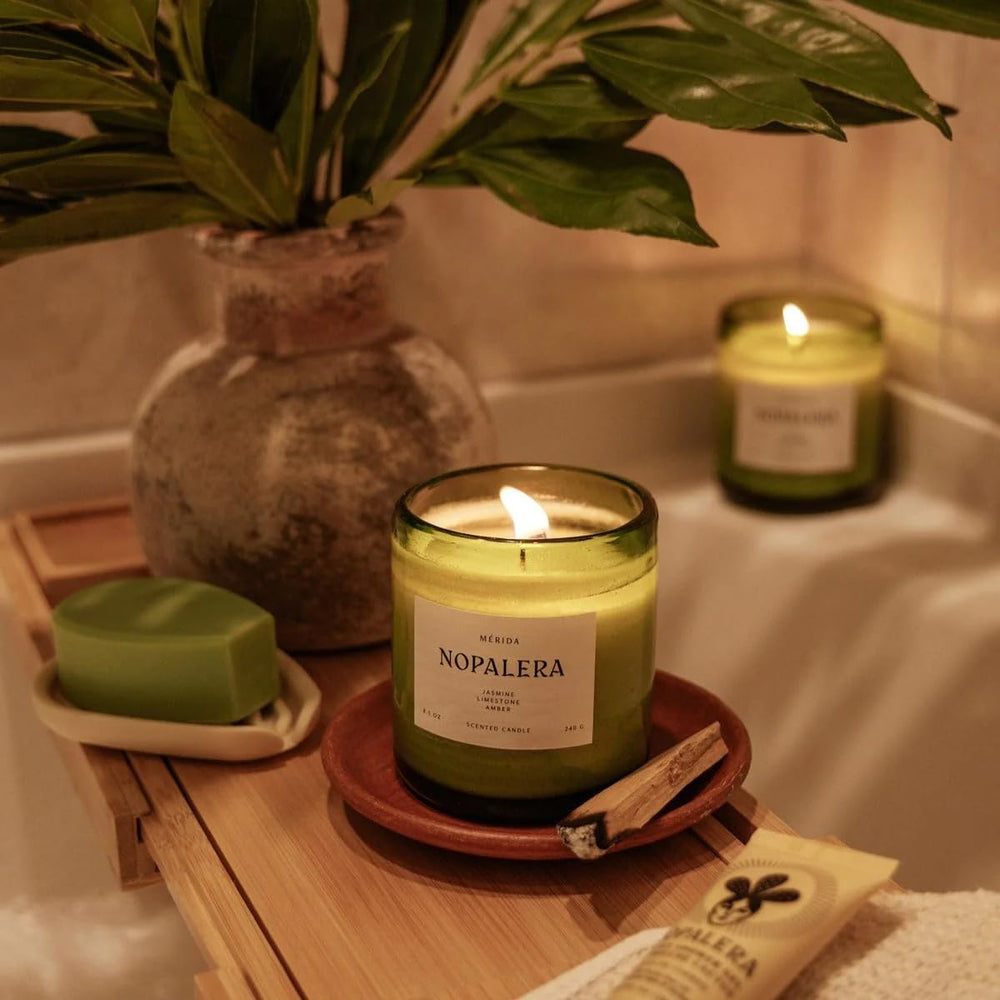 Nopalera Merida Candle packaging image highlights artisan design and thoughtful presentation.