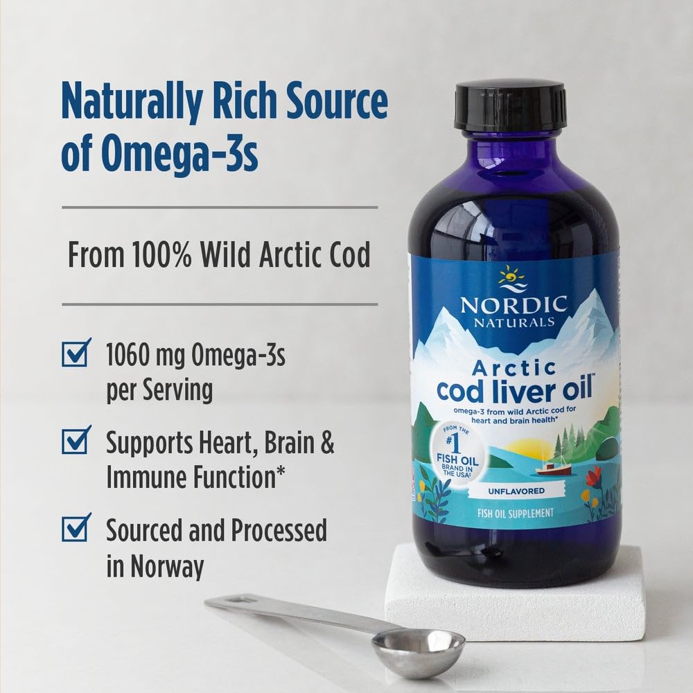 Third-party testing badge on Nordic Naturals Arctic Cod Liver Oil packaging