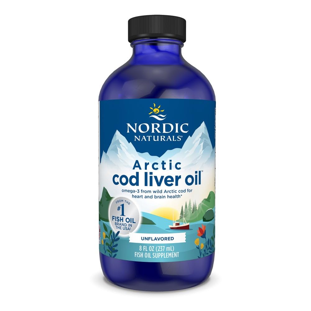 Nordic Naturals Arctic Cod Liver Oil bottle for daily omega-3 support