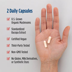 Nordic Naturals Cognition Mushroom Complex morning routine image suggests easy daily use.