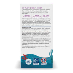 Nordic Naturals Complete Omega Jr. bottle pour shows convenient serving.