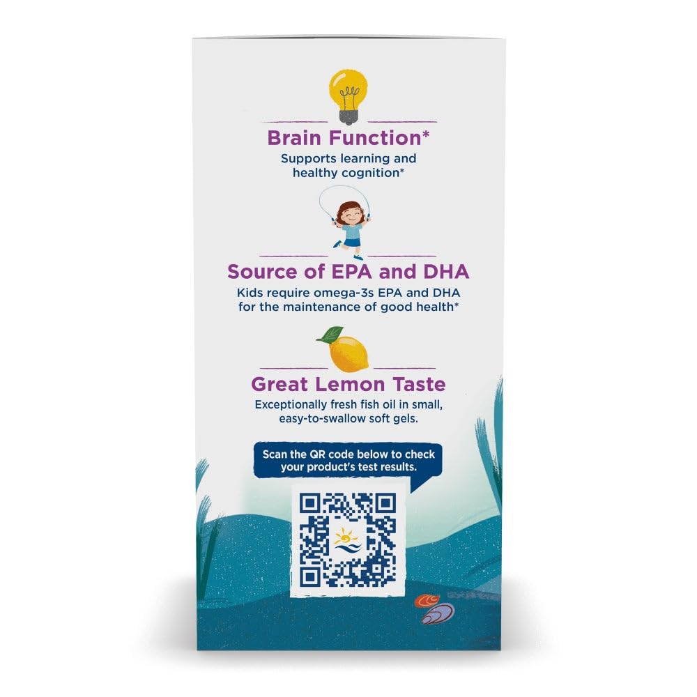 Nordic Naturals Complete Omega Jr. label emphasizes purity and non-GMO ingredients.