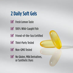 Nordic Naturals Complete Omega Xtra lemon flavor bottle with bright label