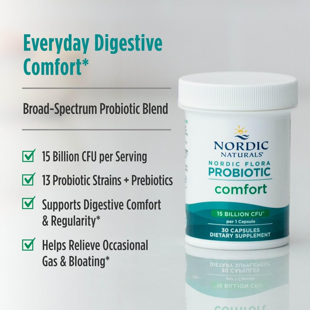 Nordic Naturals Nordic Flora Probiotic Comfort tea-time lifestyle scene