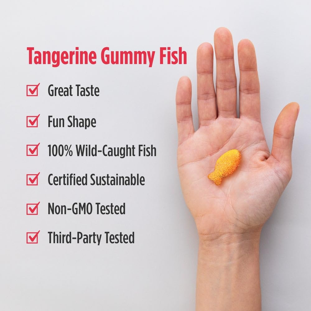 Nordic Naturals Omega-3 Gummy Fish Tangerine ingredients panel with clean formula.